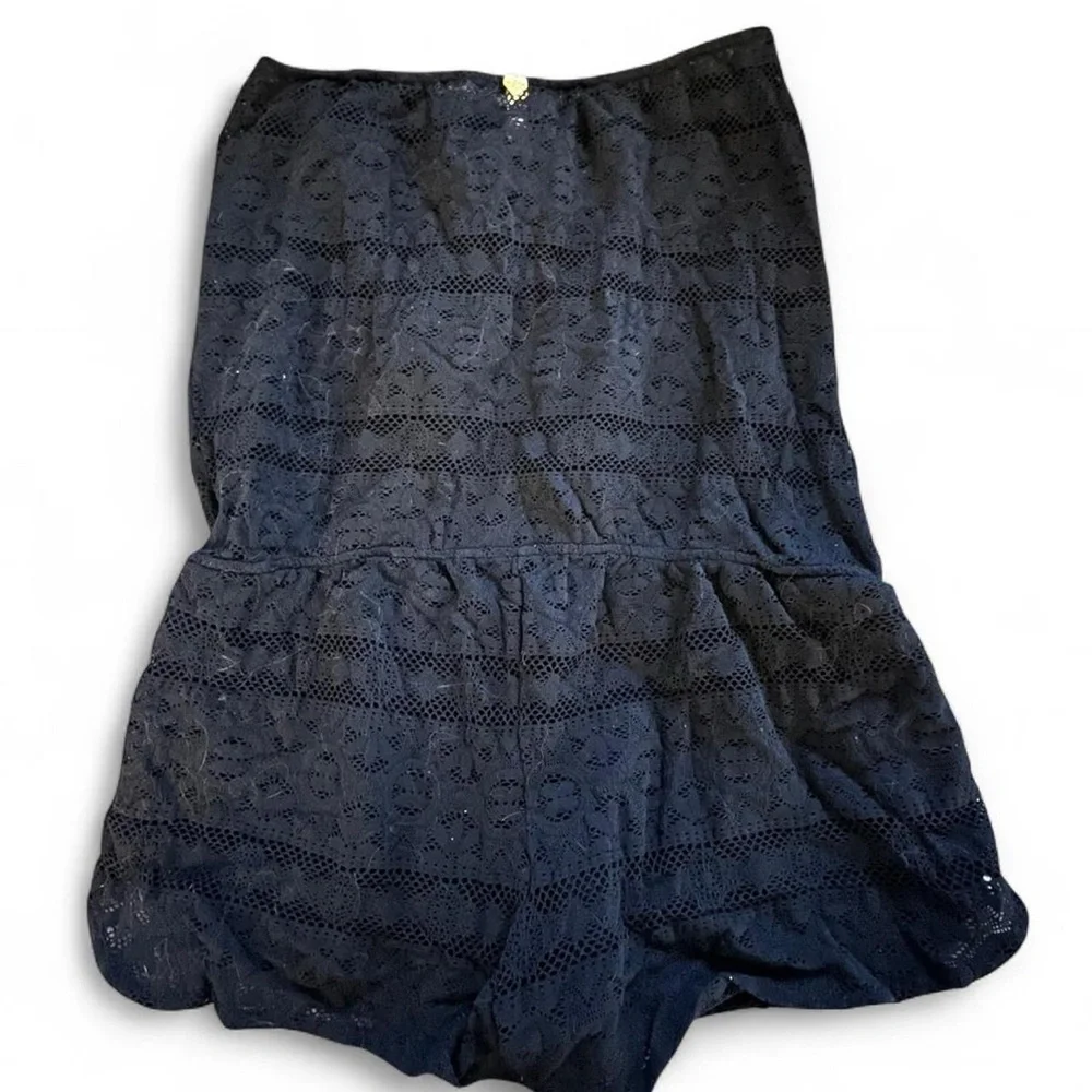 Victoria's Secret Black Strapless Eyelet Romper - Picture 4 of 4
